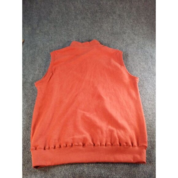Peter Millar Sleeveless Vest Men Sz M Orange Cotton Hollyfrontier Embroidered Sp - Picture 8 of 8